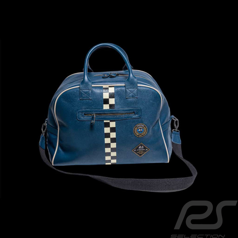 24h Le Mans Leather Bag Royal Blue Mick 27471-0012
