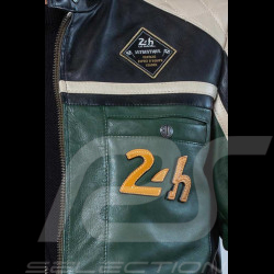 Leather Jacket 24h Le Mans Dark Green Lino 27475-3037 - men