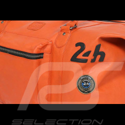 Sehr große Ledertasche 24h Le Mans Weekender 72H Orange Matthew 27470-2090