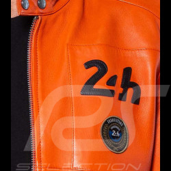 Leather Jacket 24h Le Mans Orange Travis 27477-2090 - men