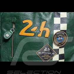 24h Le Mans Backpack Dark Green Leather Jack 27468-3037