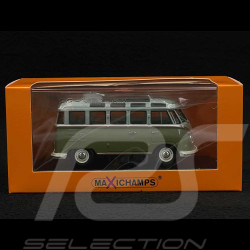 Volkswagen Transporter T1 Samba Minibus 1961 Green / Grey 1/43 Minichamps 940052300