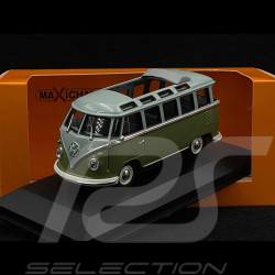 Volkswagen Transporter T1 Samba Minibus 1961 Green / Grey 1/43 Minichamps 940052300