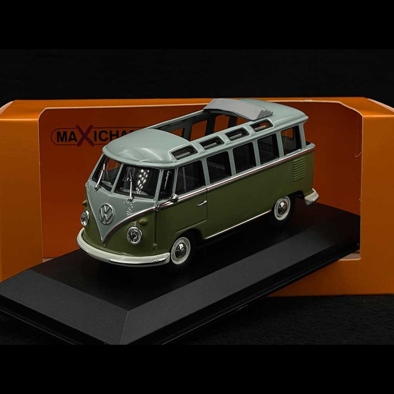 Volkswagen Transporter T1 Samba Minibus 1961 Green / Grey 1/43