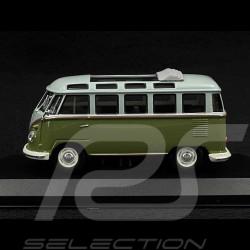 Volkswagen Transporter T1 Samba Minibus 1961 Green / Grey 1/43 Minichamps 940052300