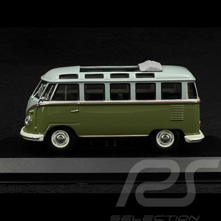 Volkswagen Transporter T1 Samba Minibus 1961 Green / Grey 1/43 Minichamps 940052300