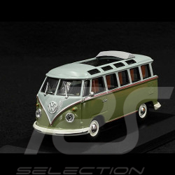 Volkswagen Transporter T1 Samba Minibus 1961 Green / Grey 1/43 Minichamps 940052300