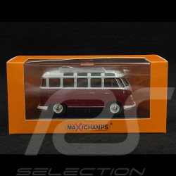 Volkswagen Transporter T1 Samba Minibus 1961 Red / Grey 1/43 Minichamps 940052301