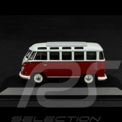 Volkswagen Transporter T1 Samba Minibus 1961 Red / Grey 1/43 Minichamps 940052301