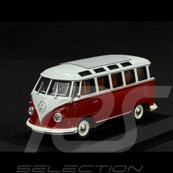 Volkswagen Transporter T1 Samba Minibus 1961 Red / Grey 1/43 Minichamps 940052301