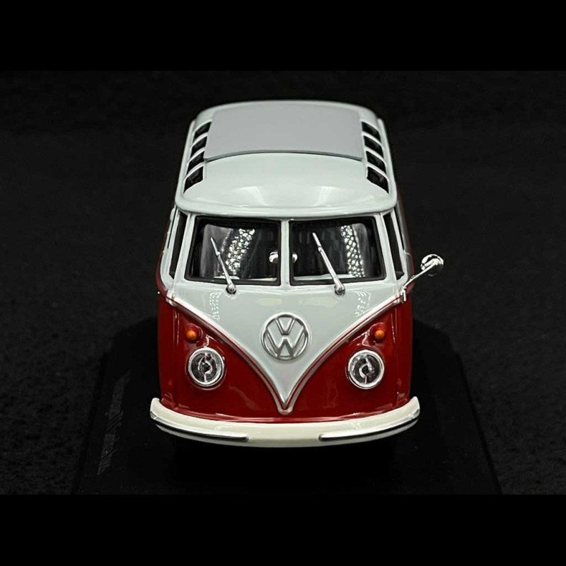 1:43 VOLKSWAGEN VW T1 Samba Bus 1963 Beige Rouge Minichamps Limitée EUR