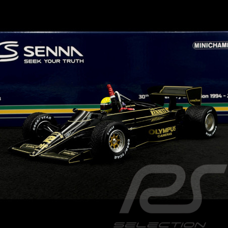 Ayrton Senna Lotus Renault 97T n° 12 Première victoire Vainqueur GP Portugal 1985 F1 1/18 Minichamps 540853872