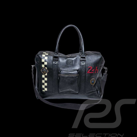 Big Leather Travel Bag 24h Le Mans 48H Black 27473-3046