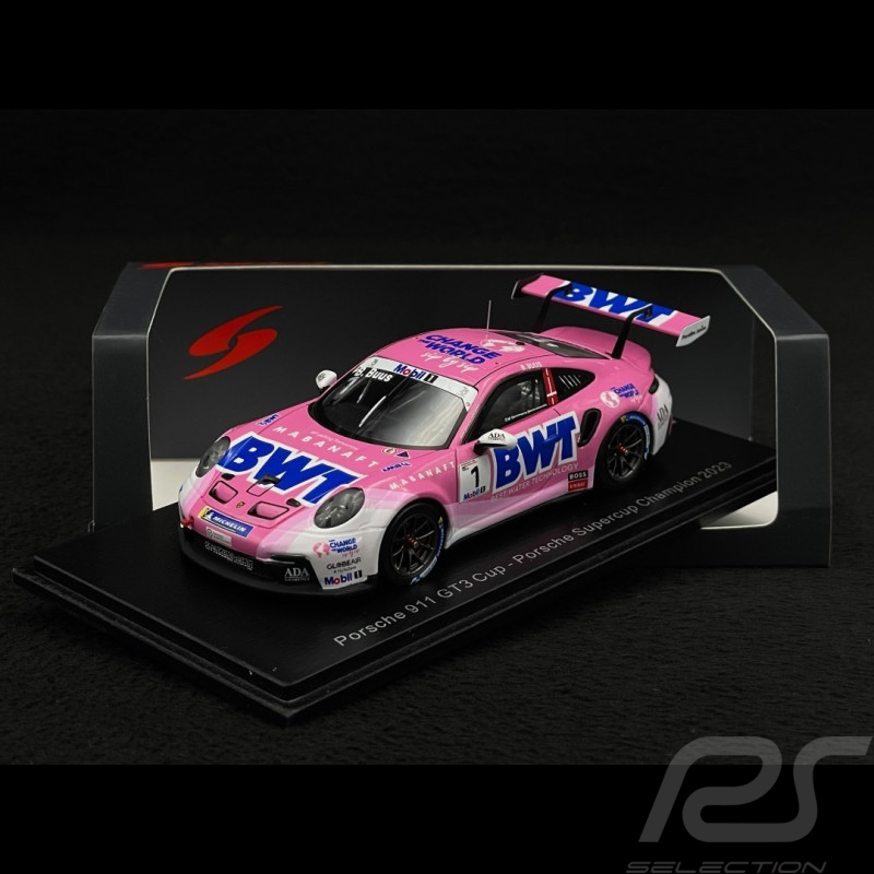 Porsche 911 GT3 Cup Type 992 n° 1 Vainqueur Porsche Carrera Cup Supercup 2023 1/43 Spark S5800