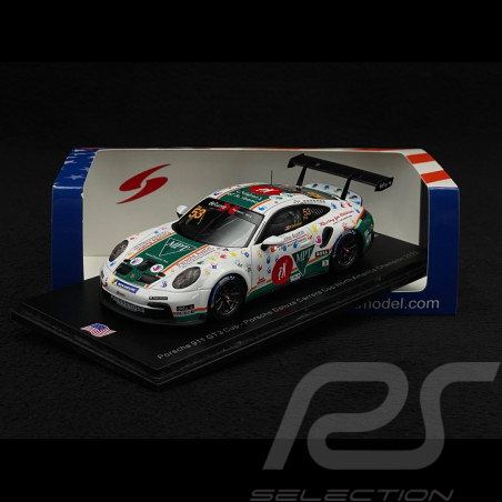 Porsche 911 GT3 Cup Type 992 n° 25 Vainqueur Porsche Deluxe Carrera Cup USA 2023 1/43 Spark US370