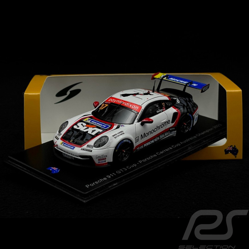 Porsche 911 GT3 Cup Type 992 n° 17 Vainqueur Porsche Carrera Cup Australia 2023 1/43 Spark AS071