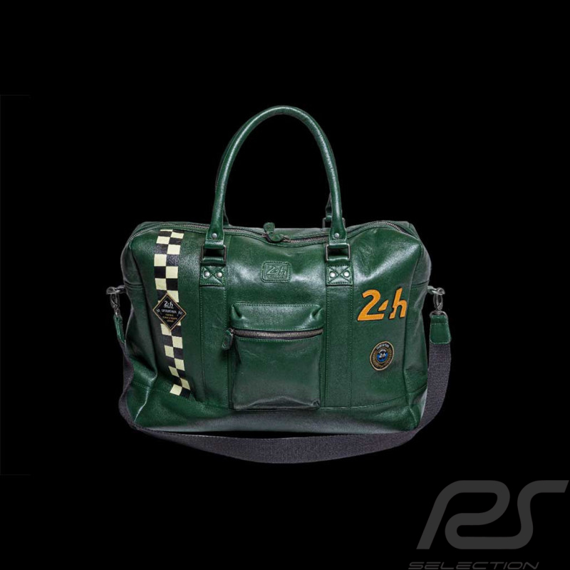 Big Leather Travel Bag 24h Le Mans 48H Dark Green 27473-3037