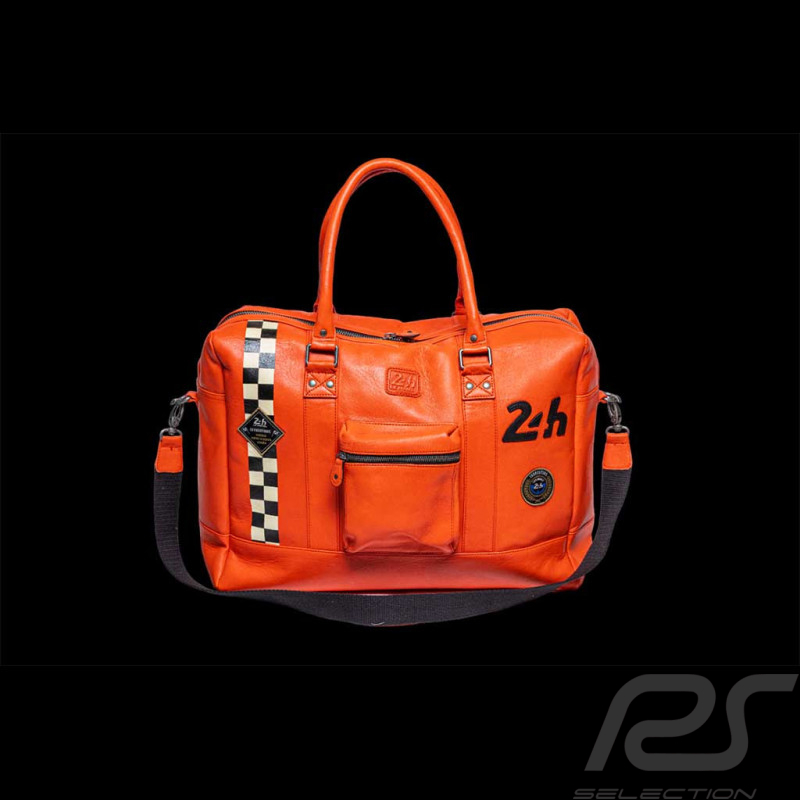 Big Leather Travel Bag 24h Le Mans 48H Orange 27473-2090