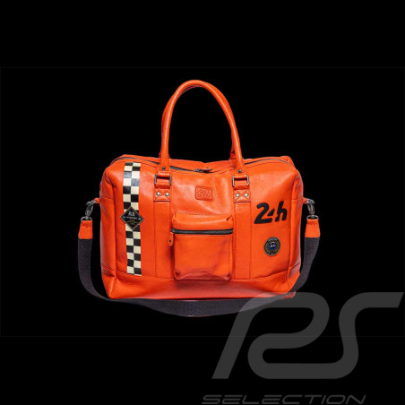 Big Leather Travel Bag 24h Le Mans 48H Orange 27473-2090