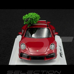 Porsche 911 Turbo S Typ 992 2023 mit Weihnachtsbaum Karminrot 1/43 Minichamps WAP0201630SXMS