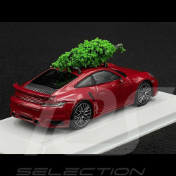 Porsche 911 Turbo S Typ 992 2023 mit Weihnachtsbaum Karminrot 1/43 Minichamps WAP0201630SXMS