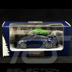 Porsche 911 Turbo S Typ 992 2023 mit Weihnachtsbaum Enzianblau 1/43 Minichamps WAP0201640SXMS