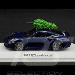 Porsche 911 Turbo S Typ 992 2023 mit Weihnachtsbaum Enzianblau 1/43 Minichamps WAP0201640SXMS