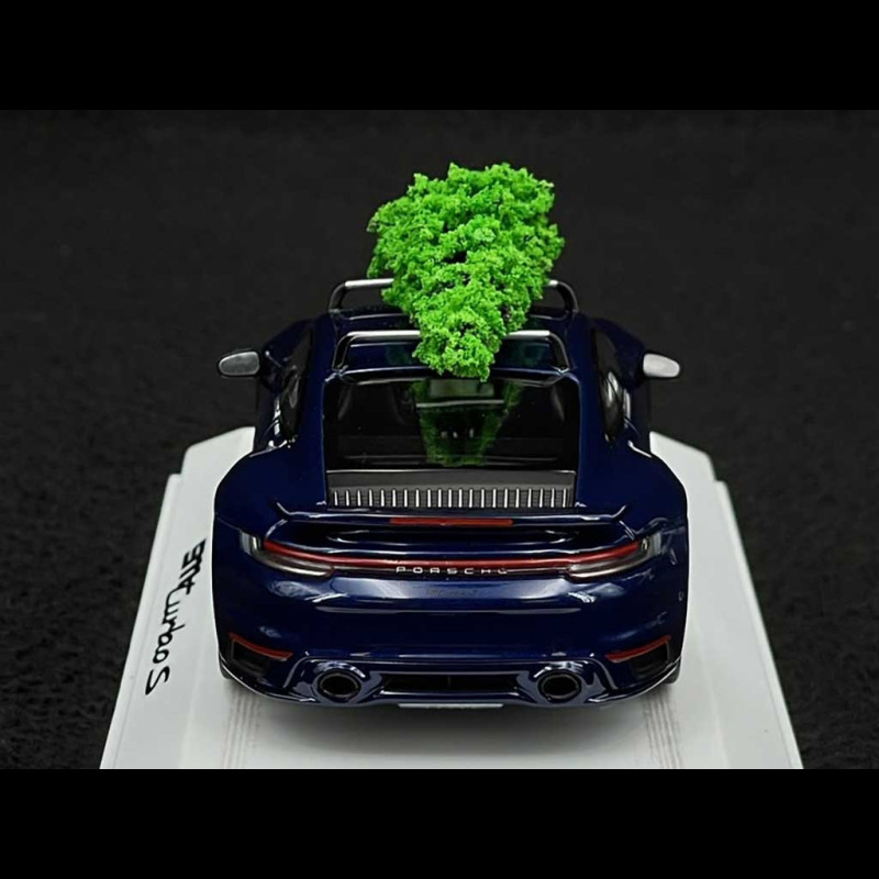 Miniature Porsche 911 992 Turbo S 1:43 Minichamps – Édition Noël 2024 Bleu Gentiane – Collectionneur