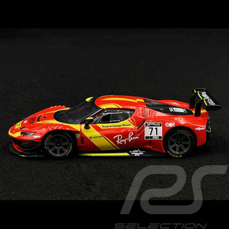 Ferrari 296 GT3 n° 71 2023 Rouge / Jaune 1/43 Bburago 36320