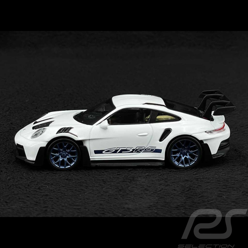 Porsche 911 GT3 RS Type 992 2022 Weiß / Blaue Streifen 1/43 Norev Jet-Car 750048