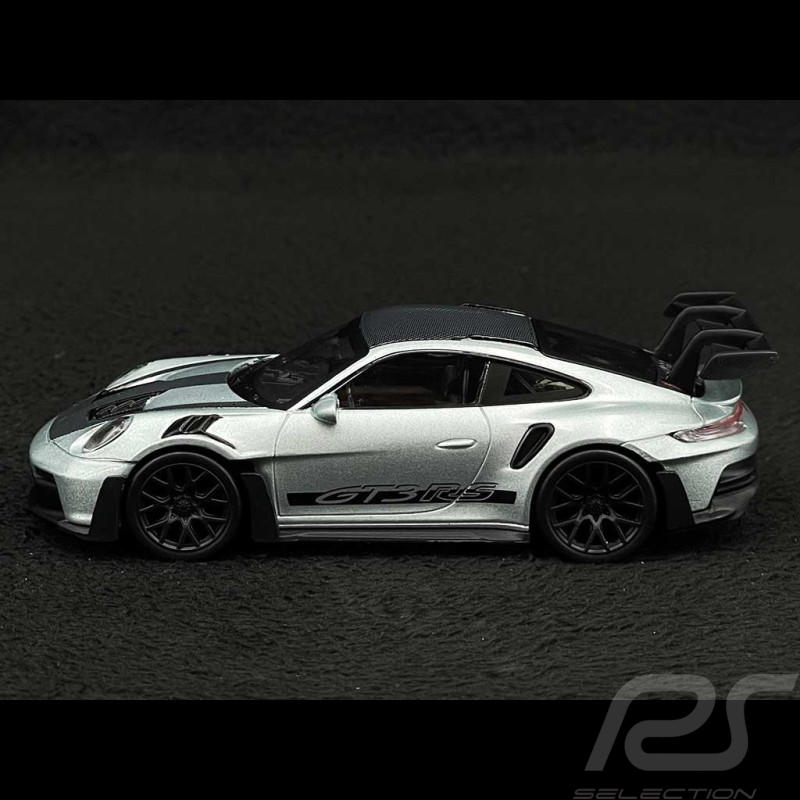 Porsche 911 GT3 RS Type 992 2022 Ice Grey / Black Stripes 1/43 Norev Jet-Car 750049