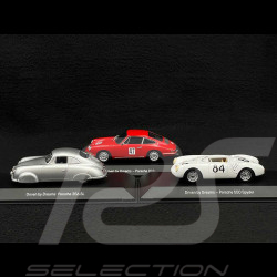 Trio Porsche 356 SL 550 Spyder & 911 1/43 Spark