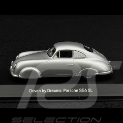 Porsche 356 SL Gilberte Thirion 1952 Argent 1/43 Spark MAP02000223