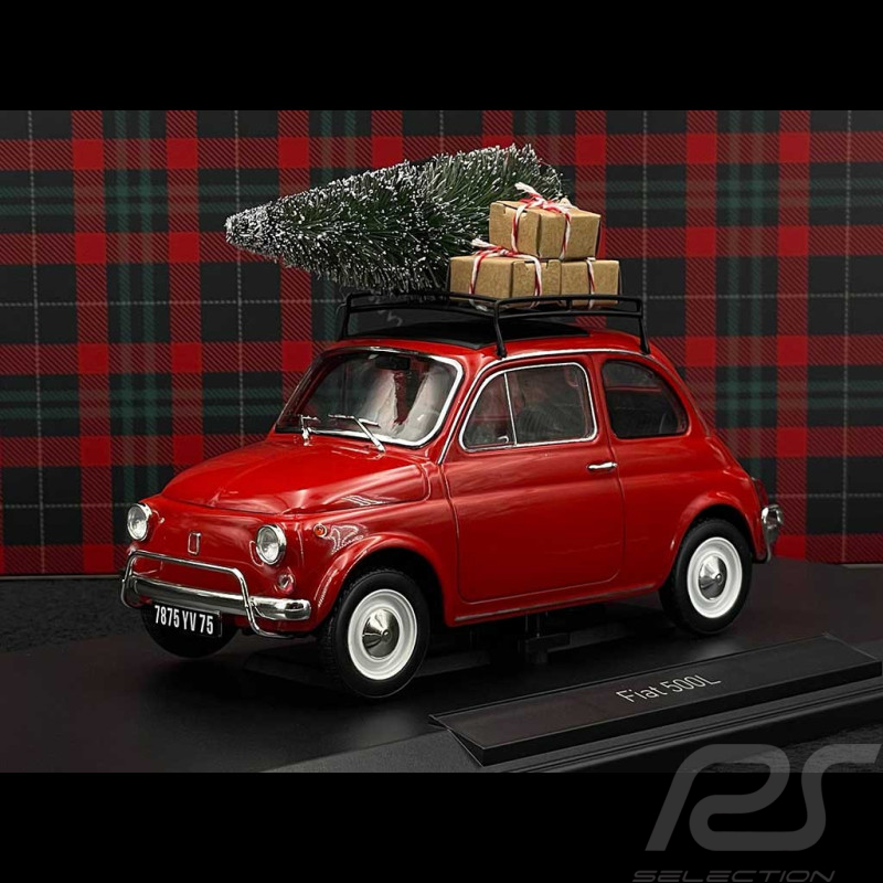 Fiat 500 L 1968 Weihnachtsbaum Rot 1/18 Norev 187779