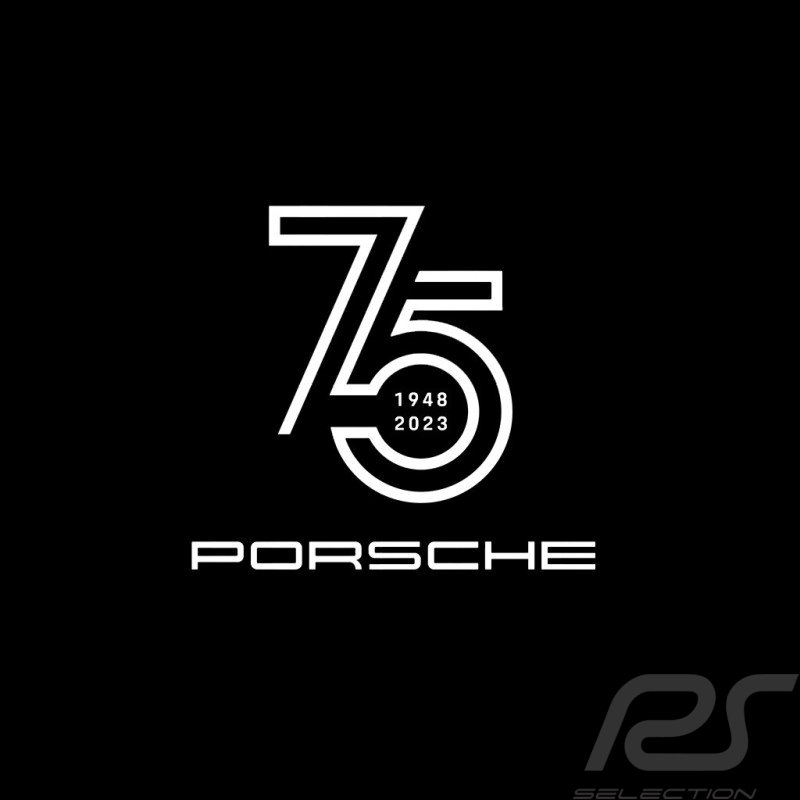 Autocollant Porsche 75 ans 1948 - 2023 pour l'intérieur de la vitre