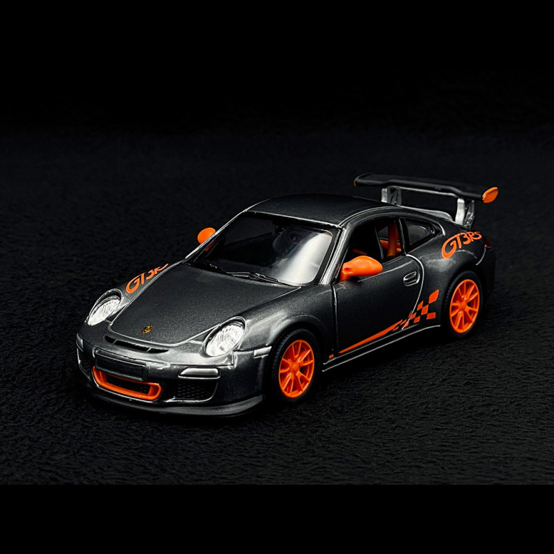 Porsche 911 GT3 RS Type 997 2010 Pull Back Toy Arctic Grey 1/36