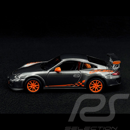 Porsche 911 GT3 RS Type 997 2010 Pull Back Toy Arctic Grey 1/36 Kinsmart 61175