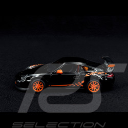 Porsche 911 GT3 RS Typ 997 2010 Spielzeug Reibung Schwarz 1/36 Kinsmart 61175