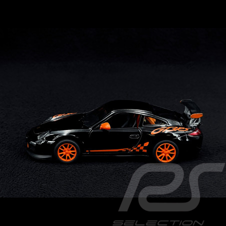 Porsche 911 GT3 RS Typ 997 2010 Spielzeug Reibung Schwarz 1/36 Kinsmart 61175