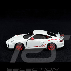 Porsche 911 GT3 RS Type 997 2010 jouet à friction Blanc Carrara 1/36 Kinsmart 61175