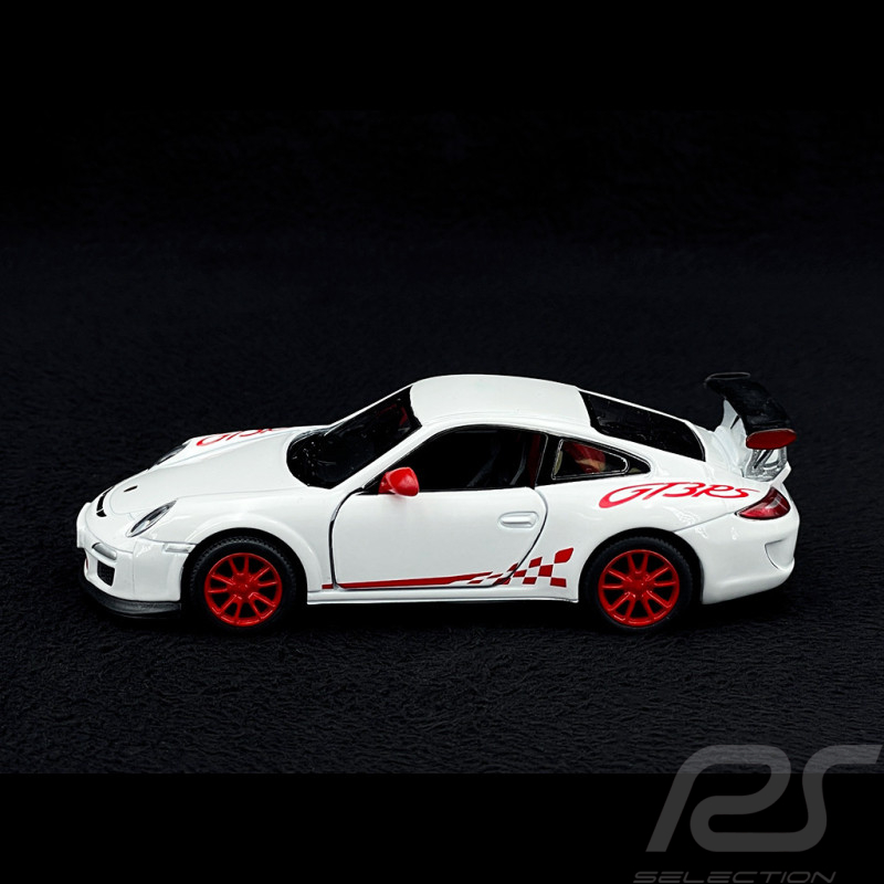 Porsche 911 GT3 RS Type 997 2010 Pull Back Toy Carrara White 1/36 Kinsmart 61175