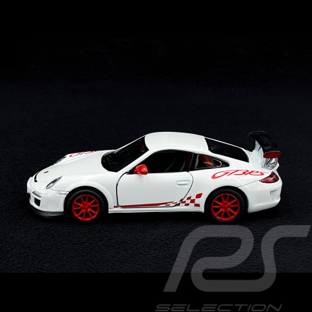 Porsche 911 GT3 RS Type 997 2010 jouet à friction Blanc Carrara 1/36 Kinsmart 61175