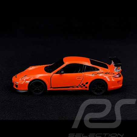 Porsche 911 GT3 RS Typ 997 2010 Spielzeug Reibung Orange 1/36 Kinsmart 61175