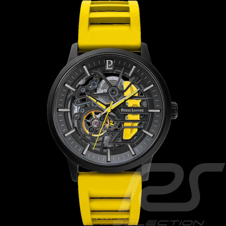 Montre automatique Pierre Lannier Paddock Fabriqué en France Jaune 341A449