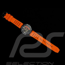 Montre automatique Pierre Lannier Paddock Fabriqué en France Orange 341A499