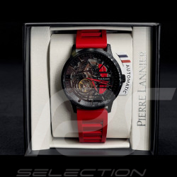 Montre automatique Pierre Lannier Paddock Fabriqué en France Rouge 341A459