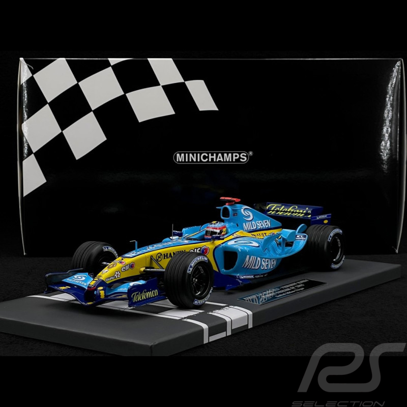 Fernando Alonso Renault R25 V10 n° 5 Vainqueur GP Bahrein 2005 F1 1/18 Minichamps 117050305