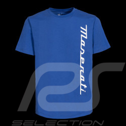 T-shirt Maserati Stampa Bleu / Blanc MA241M001BL - Homme