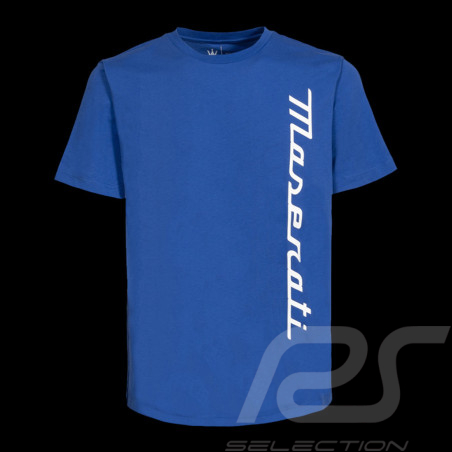 T-shirt Maserati Stampa Bleu / Blanc MA241M001BL - Homme