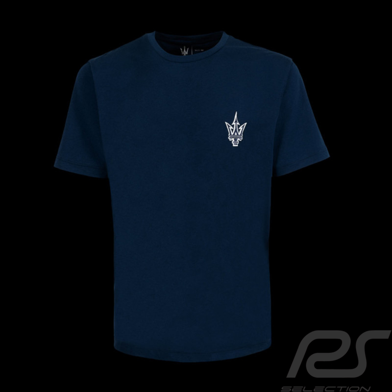 T-shirt Maserati Tridente Logo Navy blue MA241M007BL - Men
